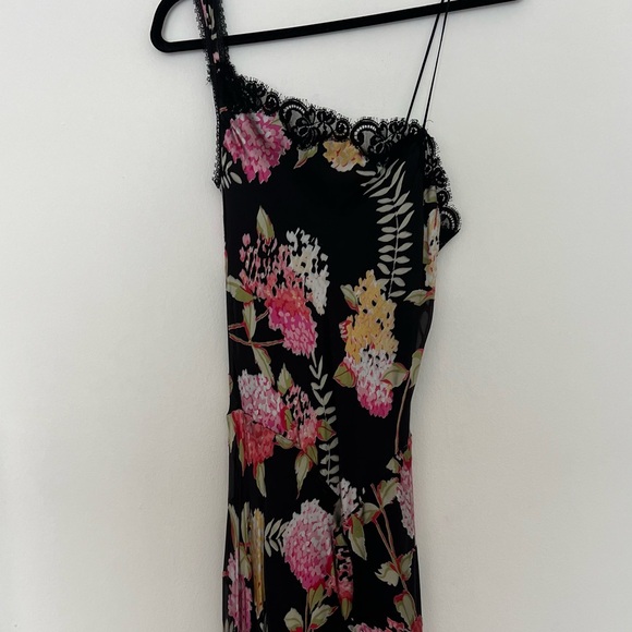 Vintage Betsey Johnson One Shoulder Dress with Beaded hem - Picture 6 of 6